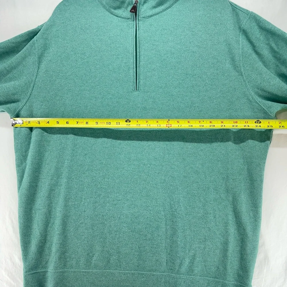 Peter Millar 1/4 Zip Cotton Blend Pullover Mint Green Men‎ Size XXL